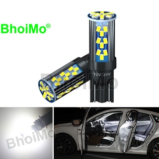Bhoimo 2022 ใหม่ หลอดไฟ LED T10 W5W 45SMD 194 168 สีขาว สําหรับติดป้ายทะเบียนรถยนต์ 2016 DC12v