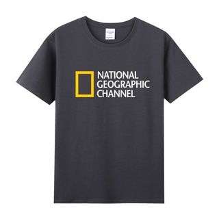 เสื้อยืดผ้าฝ้าย✓▫✚นิตยสาร National Geographic ที่ระลึกการพิมพ์อุปกรณ์ต่อพ่วงแขนสั้นผ้าฝ้ายฤดูร้อนเสื้อยืดแขนสั้นผู้ชายแล