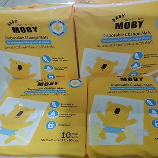 ภาพหน้าปกสินค้าBaby Moby Cotton แผ่นรองซับฉี่แบบใช้แล้วทิ้ง Disposable Pads(10ชิ้น)แพคเก็ตใหม่ ที่เกี่ยวข้อง