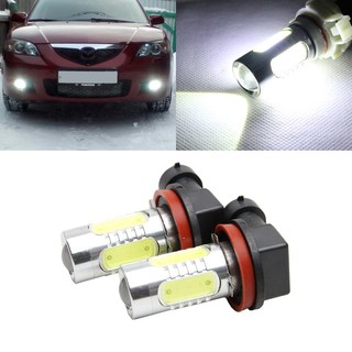 LED Headlight หลอดไฟหน้ารถยนต์ LED ไฟตัดหมอก ขั้ว H7 / H11 SMD 5 ดวงใหญ่ 12W Projector High Power ให้แสงสีขาวสวยงาม