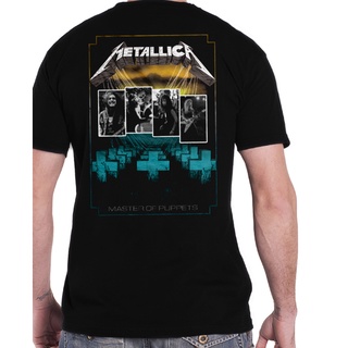 TSHIRTฝ้ายเสื้อยืดสีดำอินเทรนด์METALLICA กระโหลกเขียว เสื้อวง เสื้อทัวร์S M L   XL  XXLs-5xl