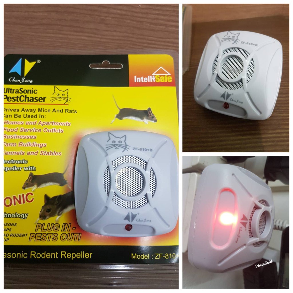 Ultrasonic PestChaser เครื่องไล่หนู รุ่นZF810B Shopee Thailand