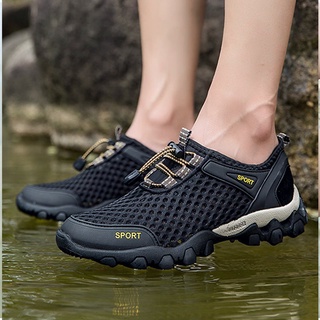 ภาพขนาดย่อของสินค้ารองเท้าเดินป่า รองเท้าลำลองผู้ชาย กีฬากลางแจ้ง การท่องเที่ยว ระบายอากาศไม่ลื่น นุ่มสบาย รองเท้าแตะลำลอง39-44