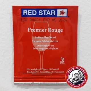 ยีสต์หมักไวน์ ยีสต์ ทำ ไวน์ RED STAR Montrachet Premier Classic 5 กรัม ซองสีแดง