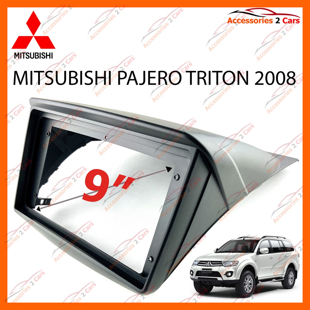 หน้ากากวิทยุรถยนต์-mitsubishi-pajero-triton-รถปี-2008-2012-จอ-9-นิ้ว-รหัส-mi-050n