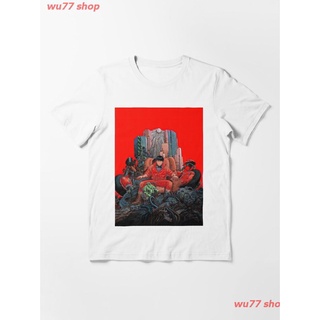 New Akira Anime Essential T-Shirt เสื้อยืดพิมพ์ลายการ์ตูนมังงะ ดผ้าเด้ง คอกลม cotton แฟชั่น discount Unisex