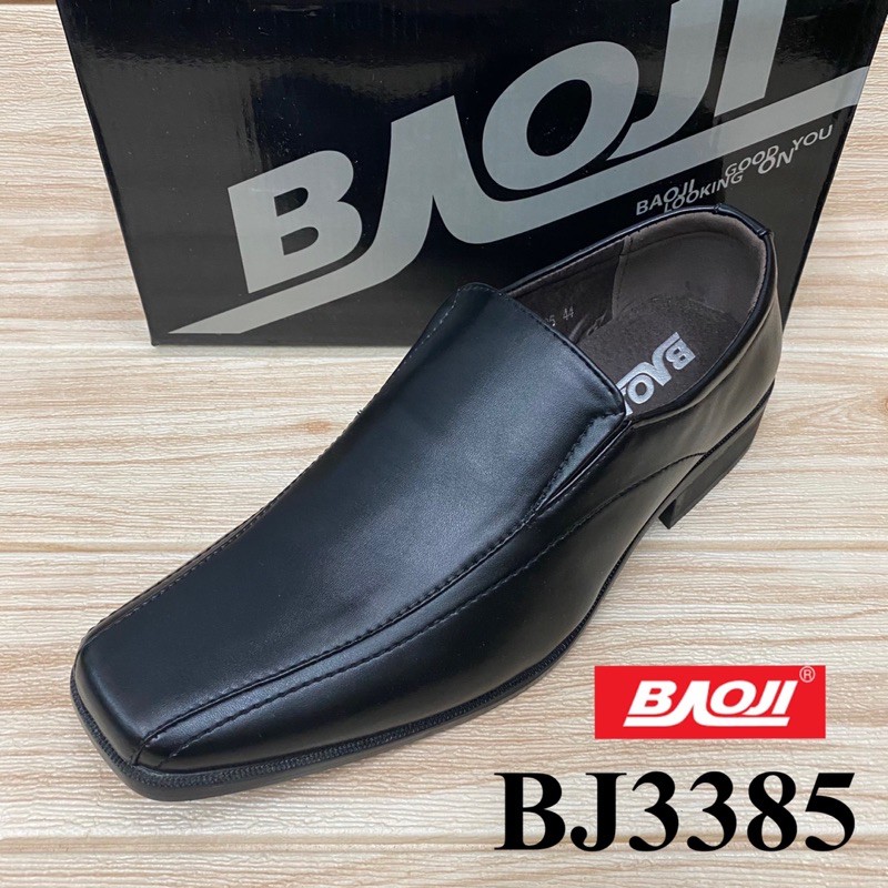 ภาพหน้าปกสินค้ารองเท้าคัดชูหนังสีดำ Baoji BJ 3385 (39-45) จากร้าน wilai1_shoe บน Shopee