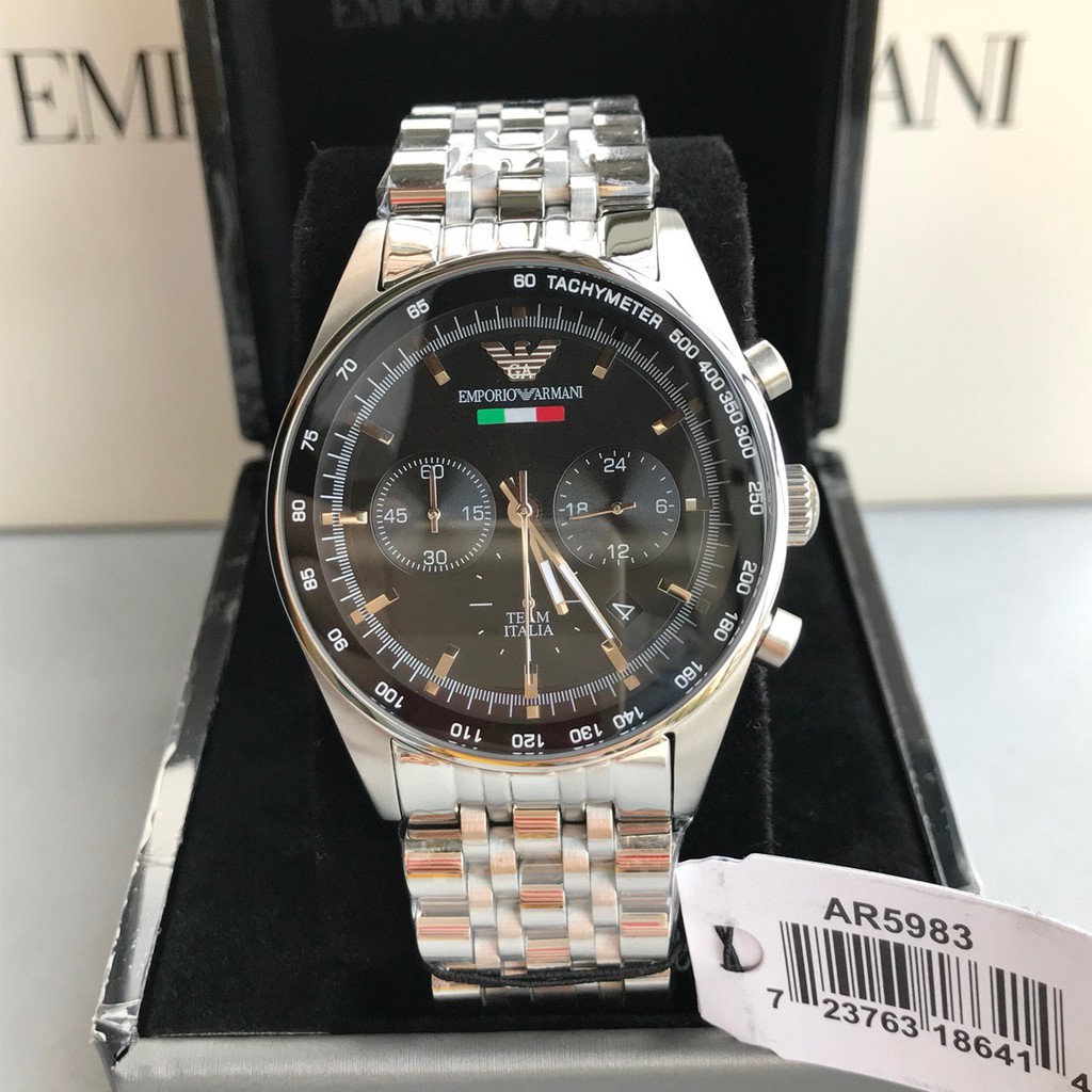 Emporio Armani Tazio Chronograph AR5983 100 Authentic Amani Brand Watch Shopee Thailand