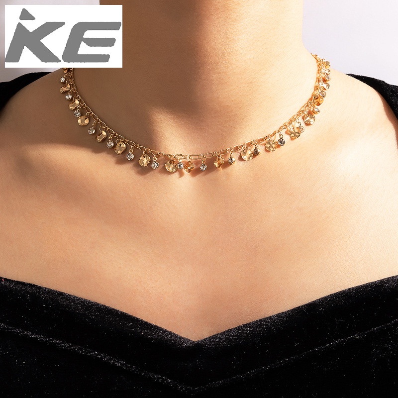 jewelry-tassel-geometric-disc-diamond-simple-ol-commuter-single-ladies-necklace-for-girls-for