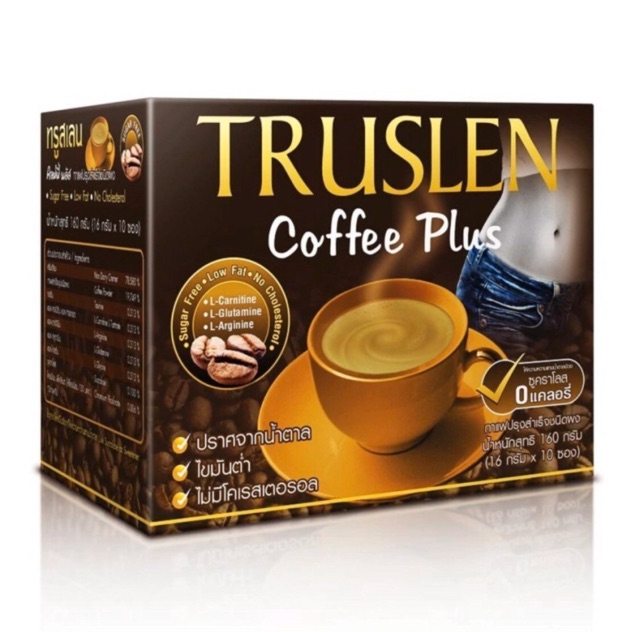 พร้อมส่ง-truslen-coffee-plus-รสชาติกาแฟสด-ช่วยลดน้ำหนัก-1-กล่องมี-10-ซอง