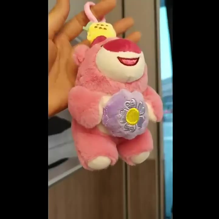 พวงกุญแจ-จี้ตุ๊กตาการ์ตูนหมี-สตรอเบอร์รี่น่ารัก-เหมาะกับของขวัญ-สไตล์เกาหลี-สําหรับเด็กผู้หญิง