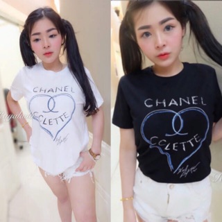 ☞ TS001 เสื้อยืดChanelหัวใจ