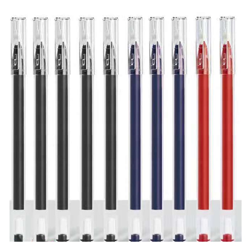 ปากกาเจล-ขนาดใหญ่-0-5-มม-สีดํา-แดง-น้ําเงิน-สําหรับนักเรียน-สํานักงาน-สอบ-ลงลายเซ็น-10-ชิ้น
