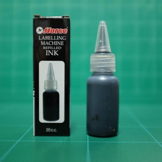 Labelling Machine Refilled Ink Horse 20 c.c. Black หมึกเติมเครื่องตีป้ายราคา ตราม้า หมึกสีดำ (ขนาด 20 ซี.ซี.)