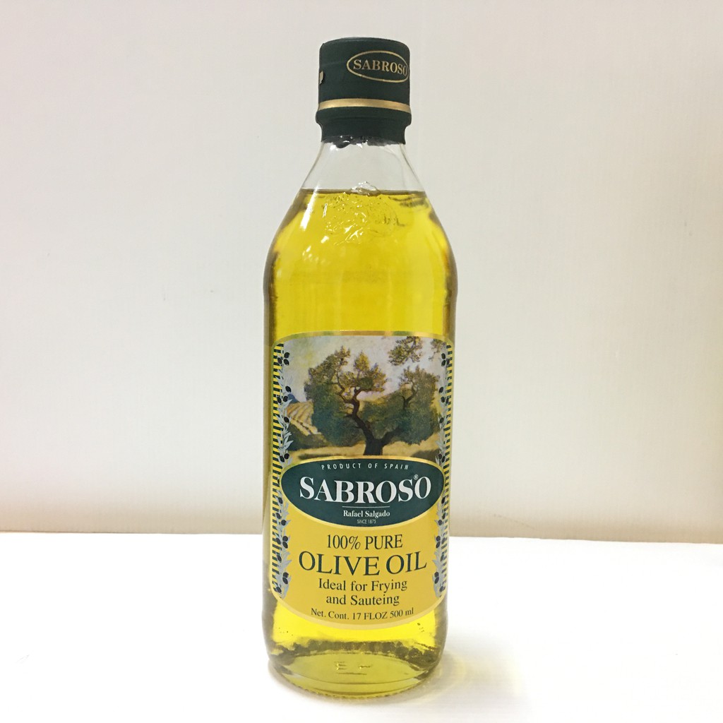 sabroso-100-pure-olive-oil-ซาโบรโซ-เอ็กซ์ตร้า-เวอร์จิ้น-โอลีฟ-ออยล์-น้ำมันมะกอกธรรมชาติไม่ผ่านกรรมวิธี-100-500-มล
