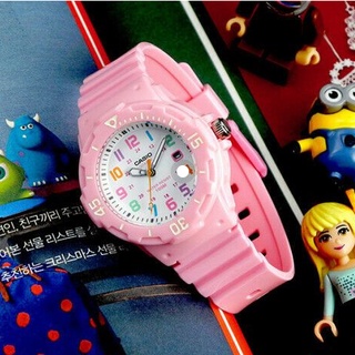 สินค้า นาฬิกา Casio รุ่น LRW-200H-4B2 นาฬิกาผู้หญิงและเด็กของแท้100% รับประกันสินค้า 1 ปีเต็ม - สีชมพู ใส่แล้วน่ารักสุดๆ