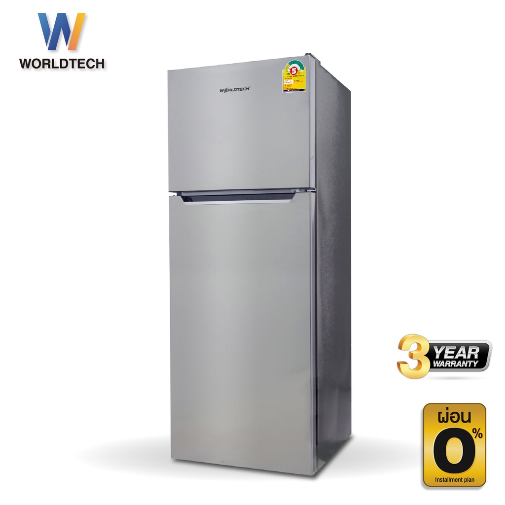 ภาพสินค้า(ใช้โค้ดลดเพิ่ม) Worldtech ตู้เย็น 2 ประตู ขนาด 4.9 คิว รุ่น WT-RF138 ความจุ 138 ลิตร ตู้เย็นใหญ่ ตู้แช่ ตู้เย็นประหยัดไฟเบอร์ 5 รับประกัน 3 ปี (ผ่อน 0%) จากร้าน worldtechthailand บน Shopee ภาพที่ 2