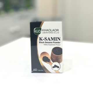 ภาพขนาดย่อของภาพหน้าปกสินค้าKHAOLAOR K-Samin Black Sesame Powder ขาวละออ เค-ซามิน ผงงาดำ 60 แคปซูล จากร้าน bigya.drugstore บน Shopee ภาพที่ 3