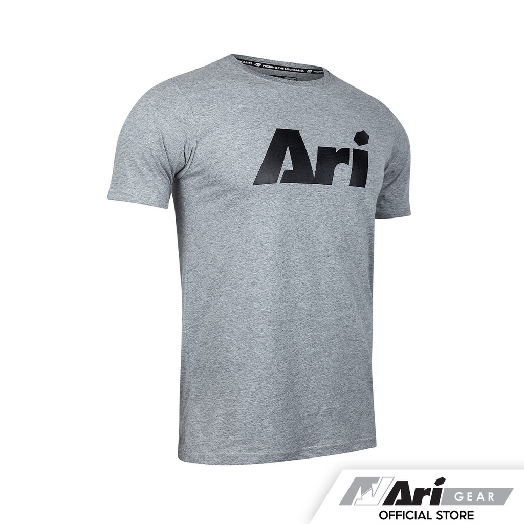 ari-signature-lifestyle-tee-gray-black-เสื้อยืด-อาริ-ซิกเนเจอร์-สีเทา
