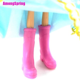 (Amongspring) รองเท้าบูท กันฝน ขนาดเล็ก หลากสี สําหรับบ้านตุ๊กตา
