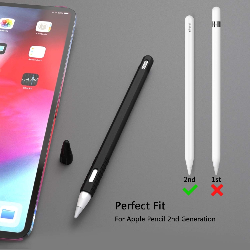 พร้อมส่ง-แท็บเล็ตสไตลัสทัชป้องกันดินสอ-tablet-touch-stylus-pen-protective-cover-for-pencil-2-portable-soft-silicone-case
