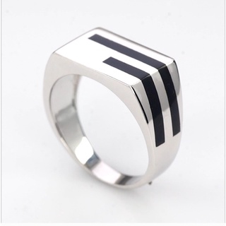 925 sterling silver black enamel mens open fashion personality ring,แหวนผู้ชายเงินแท้ 925 เคลือบดำ