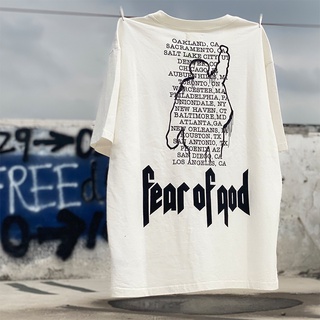 [100% Cotton] เสื้อยืดแขนสั้น พิมพ์ลาย FEAR of GOD ESSENTIALS FOG Battle of Los Angeles สไตล์วินเทจ สําหรับผู้ชาย