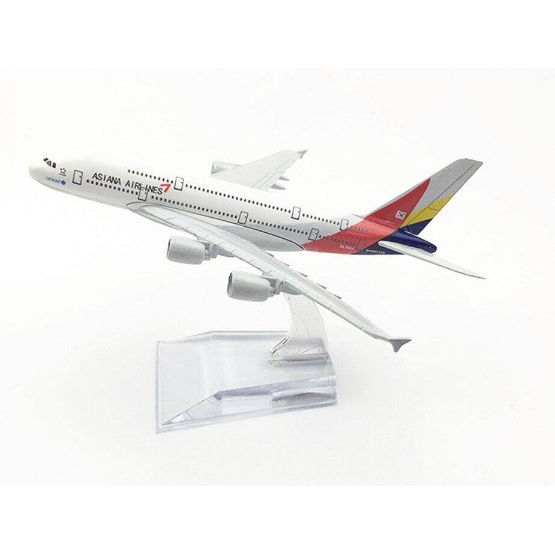 โมเดลเครื่องบิน-พร้อมส่งจากไทย-asiana-airlines-airbus-a380-ขนาด-16cm-มีขาตั้งโชว์-ของขวัญ