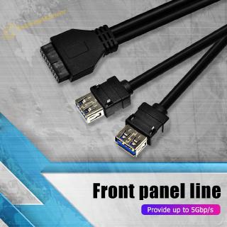 ภาพหน้าปกสินค้าอะแดปเตอร์ PC 20 Pin to 2 Port USB 3.0 Front Panel Cable Adapter With Fixed Foot ที่เกี่ยวข้อง