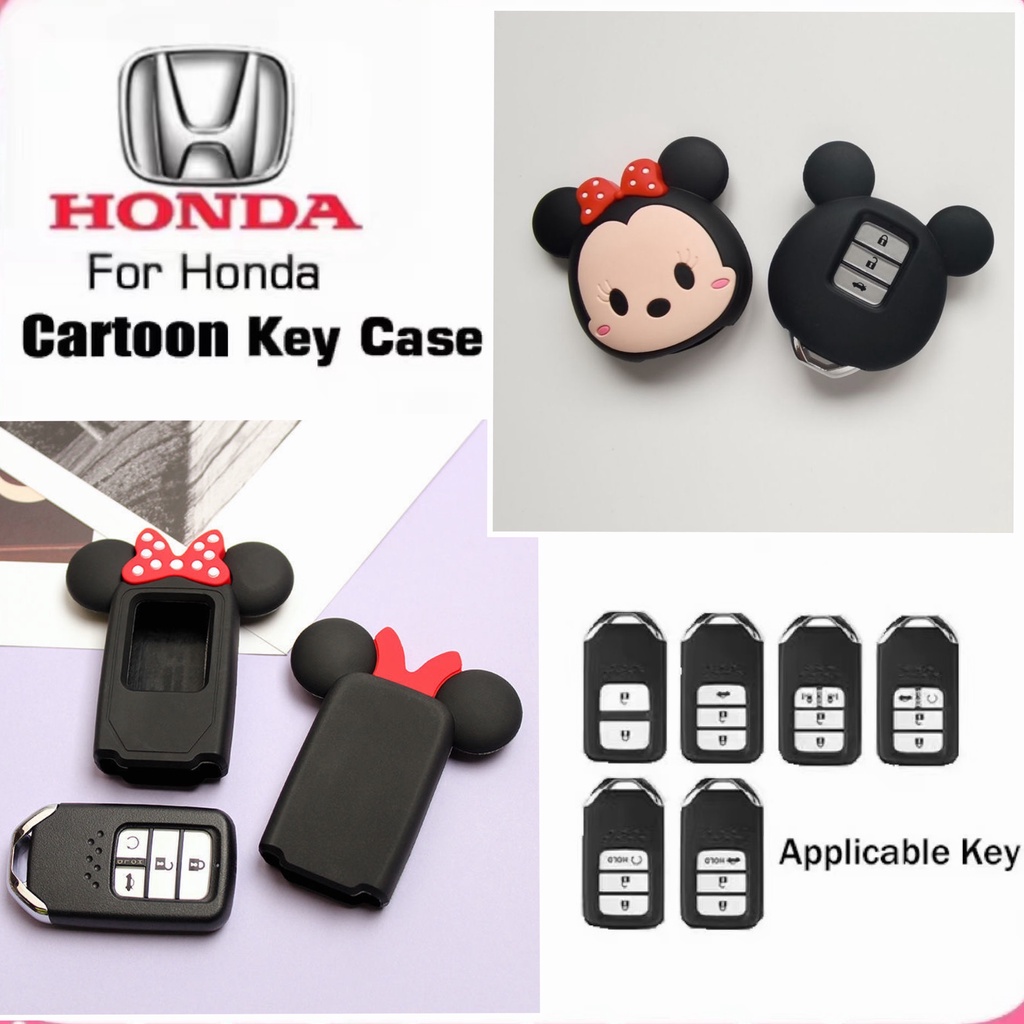 ภาพหน้าปกสินค้าปลอกกุญแจรถ Honda ปลอกกุญแจซิลิโคนลายการ์ตูนไดโนเสาร์ Civic urv Accord ซองกุญแจรถ xrvHRV น่ารัก key bag key cover จากร้าน yuxiali.th บน Shopee