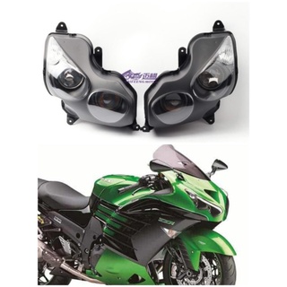 ชุดไฟหน้า kawasaki zx14r ปี 2006-2011ไฟหน้า kawasaki ZZR1400 ZX-14R ปี2006-2011