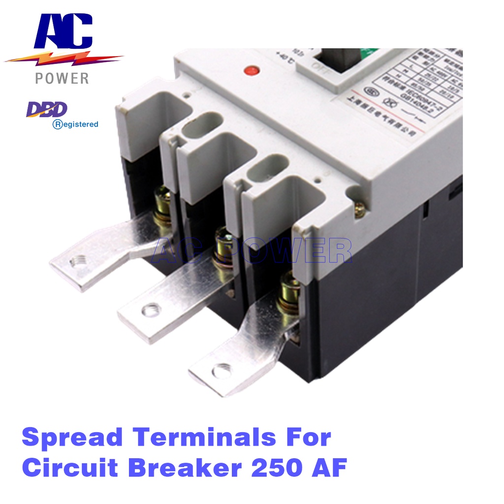 บัสบาร์เบรกเกอร์-ขั้วแยกสาย-บัสบาร์ทองแดง-เข้าสายเบรกเกอร์-ก-20-x-5-mm-250-af-spread-terminals-for-circuit-breaker