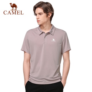 Camel เสื้อโปโลแขนสั้น แบบแห้งเร็ว เหมาะกับใส่เล่นกีฬากลางแจ้ง สําหรับผู้ชาย