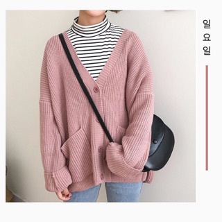 🍠 Oversize cardigan เสื้อไหมพรมทรงยาว