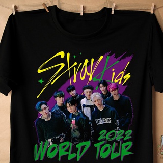 [S-5XL] เสื้อเชิ้ต ลาย Stray Kids World Tour 2022 สไตล์เรโทร สําหรับเด็ก