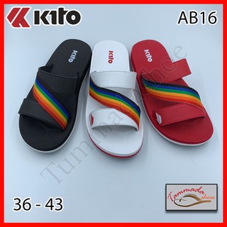 ภาพหน้าปกสินค้า💥ไม่คิดค่าส่ง💥 รองเท้ากีโต้ KITO AB16 AB15 (แบบสายรุ้ง) รองเท้าแตะกีโต้ รองเท้าแตะกีโต้แบบสวม รองเท้าแตะราคาถูก ที่เกี่ยวข้อง