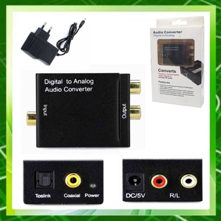 Audio Converter Optical Digital to Analog Audio Converter DAC 2.1CH Toslink ไปยัง Analog Audio Converter RCA #ตัวแปลง