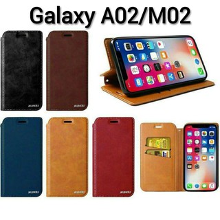 Samsung Galaxy M32/A03S/A22 5G/A02/M02/A12/M12/A32 4G/5G/A52/A72/A02S/M02Sเคสฝาพับแบบแม่เหล็กเปิดปิด เก็บนามบ