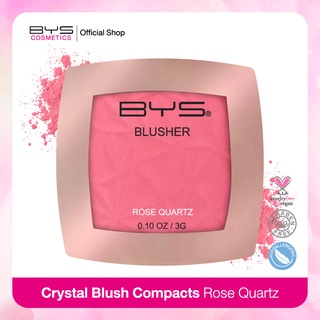 BYS Cosmetics Crystal Blush Compacts (Rose Quartz) 3 g. บลัชออนเนื้อฝุ่นเนียนละเอียด (EXP: OCT 2024)