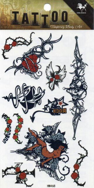 tattoo-fashion-แท็ททู-สติกเกอร์-ลาย-เถาวัลย์-vine-punk-พังค์-hm468