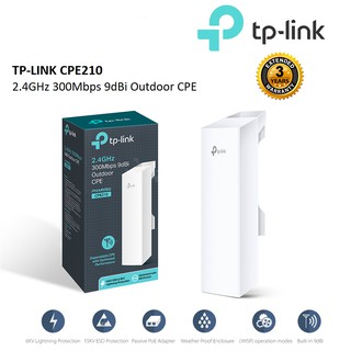 TP-LINK (CPE210) Wireless N300 2.4GHz 300Mbps 9dBi Access Point Outdoor เน็ตแรงได้ใจ กระจายสัญญาณได้ทั่วถึง 3y.