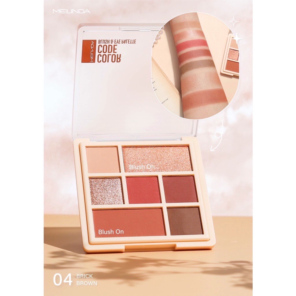 (1ชิ้น) MC3111 Meilinda Color Code Blush & Eye Palette คัลเลอร์โค๊ดบรัช