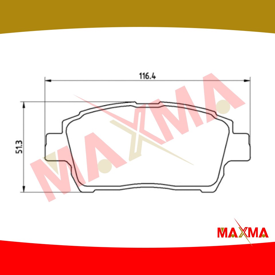 ผ้าเบรค-maxma-gold-ผ้าดิสเบรคหน้า-toyota-vios-s-08-12-1-5l-2wd-ปี-2008-ผ้าเบรควีออส-รุ่น-s-เท่านั้น-554