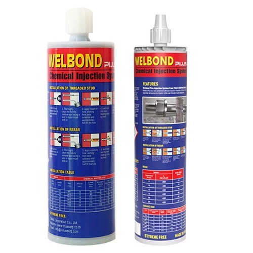 WELBOND PLUS อีพ๊อกซี่ เสียบเหล็ก แบบ ฉีด น้ำยาเคมีเสียบเหล็ก เวลบอนด์ ...