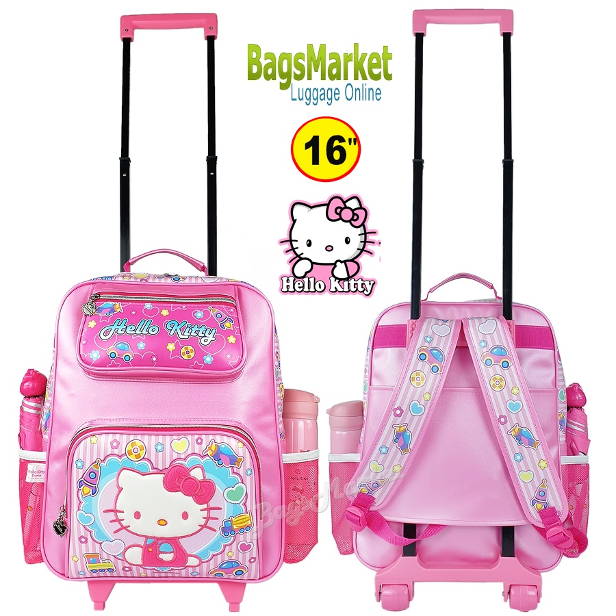 ลิขสิทธิ์แท้-hello-kitty-b2b-shop-กระเป๋าเป้มีล้อลาก-กระเป๋าเด็ก-กระเป๋านักเรียน-ลายน่ารักมาก-พร้อมส่งจากไทย