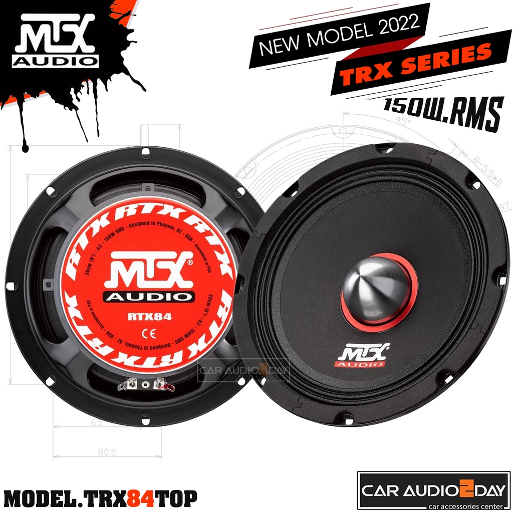 mtx-rtx-84top-ลำโพงกลางโดดเฟสปลั๊กขนาด-8-ลำโพงเสียงกลาง-mtx-audio-ลำโพงรถยนต์-new-model2022-คู่ละ3500บาท