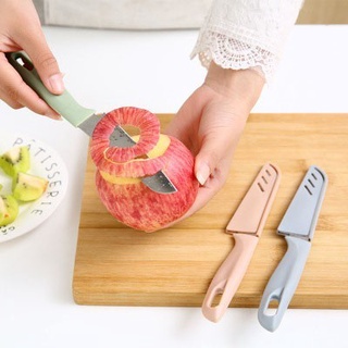มีดปอกผลไม้ มีดทำครัวสแตนเลส พร้อมปลอกเก็บ คละสี รุ่น Fruit-Cutting-Knife-15Feb-J1