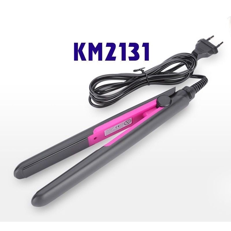 km2131-เครื่องหนีบผม-ปรับความร้อนไม่ได้-เครื่องรีดผม-ที่หนีบผม-รีดและม้วนลอน-พร้อมส่ง