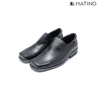 สินค้า MATINO SHOES รองเท้าชายคัทชูหนังแแท้ รุ่น PB-6944 - BLACK