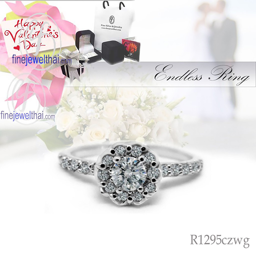 finejewelthai-แหวนเพชรcz-แหวนเงินแท้-แหวนแต่งงาน-diamond-cz-silver-ring-valentine-gift97